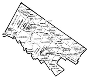 (Montgomery County Township Map courtesy of Kristin Bryson and Bare Roots Publishing.)